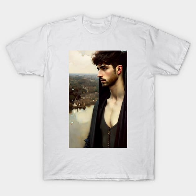 Handsome Man 4 T-Shirt by EtherMeditation